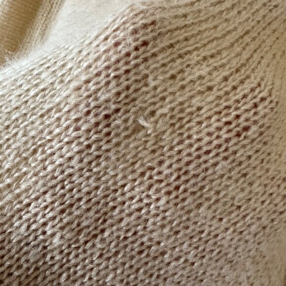 Wooden Ships Open Front Lightweight Cardigan Size S/M Tan Mohair Wool Blend - Picture 5 of 10